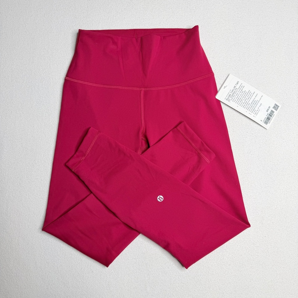 ✨NWT•Lululemon Wunder Train Contour Fit High-Rise Tight 25"•Ruby Red❤️💕 - Picture 3 of 14
